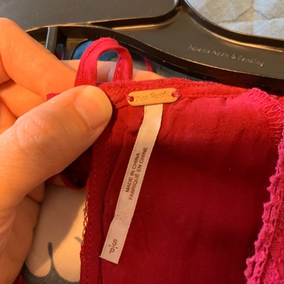 Free People Burgundy Lace Shift Mini Dress - Picture 6 of 6